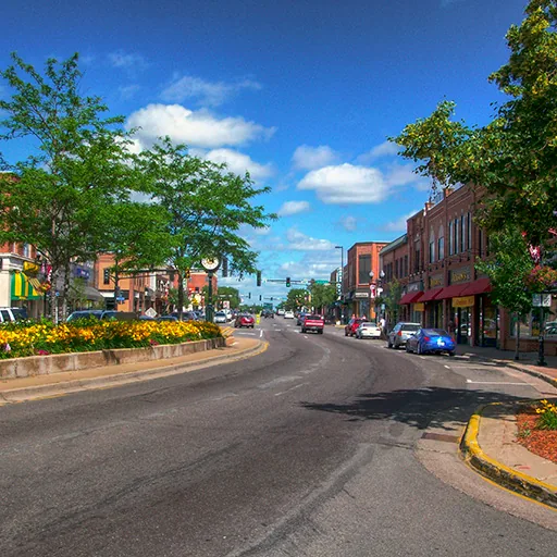 Anoka, MN – historic Main Street storefronts downtown